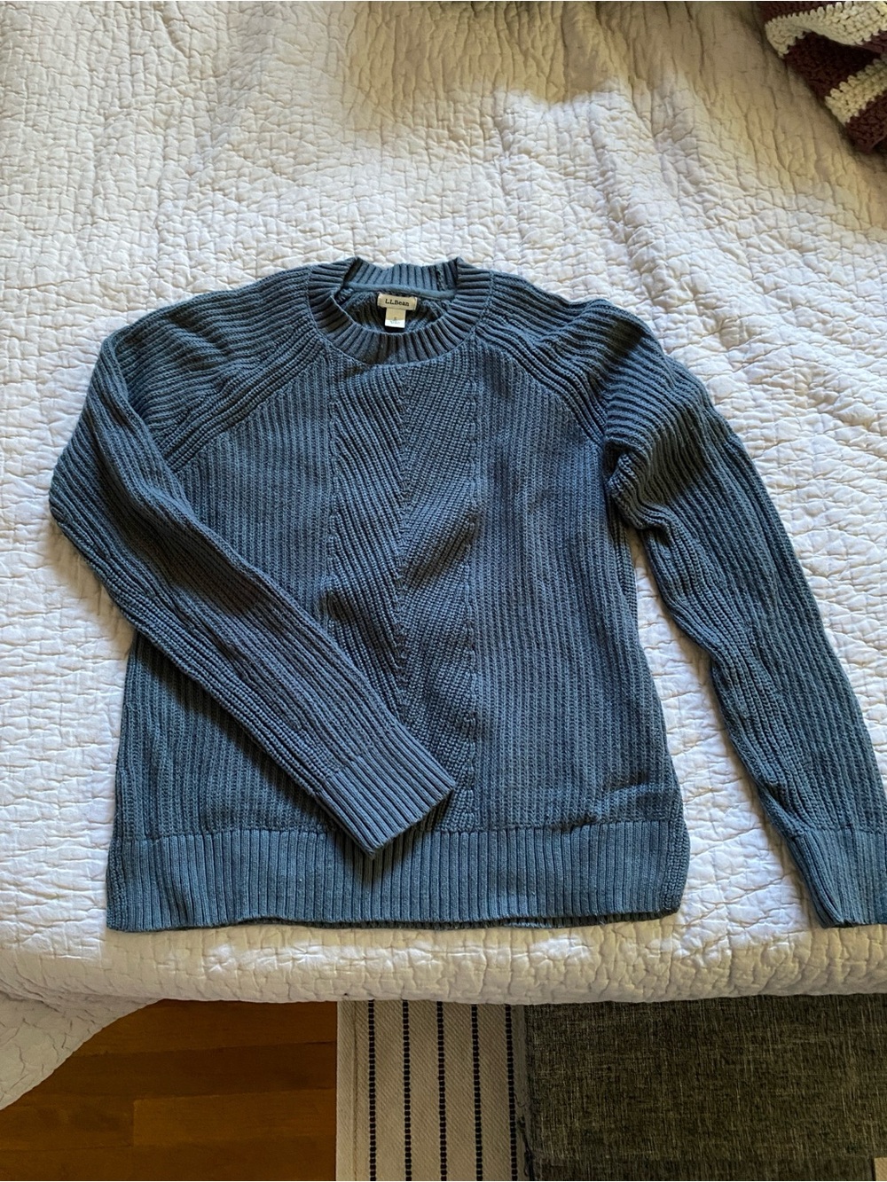 Women's Mariner Shaker Sweater, Crewneck - Small - Teal Blue
